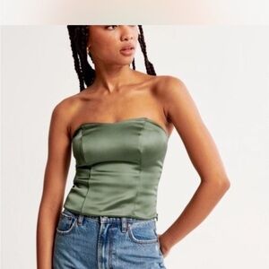 Abercrombie & Fitch Satin Green Camisole